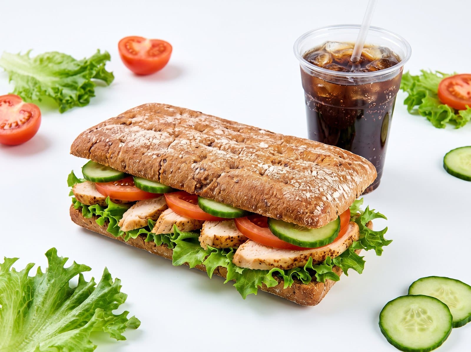 Sandwich menu m/sodavand