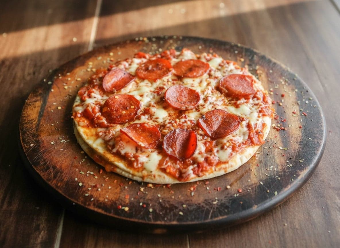 Børnepizza oksekød & pepperoni