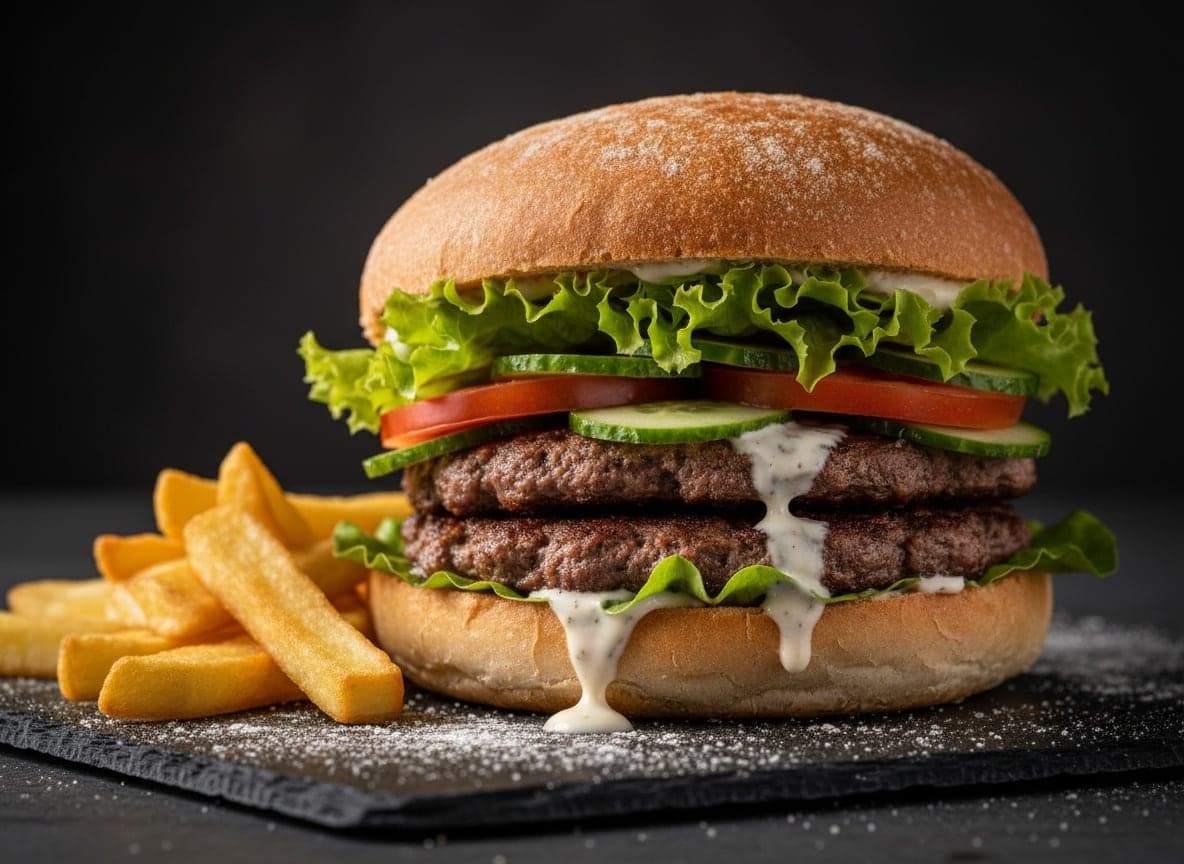 Hjemmelavet jumboburger