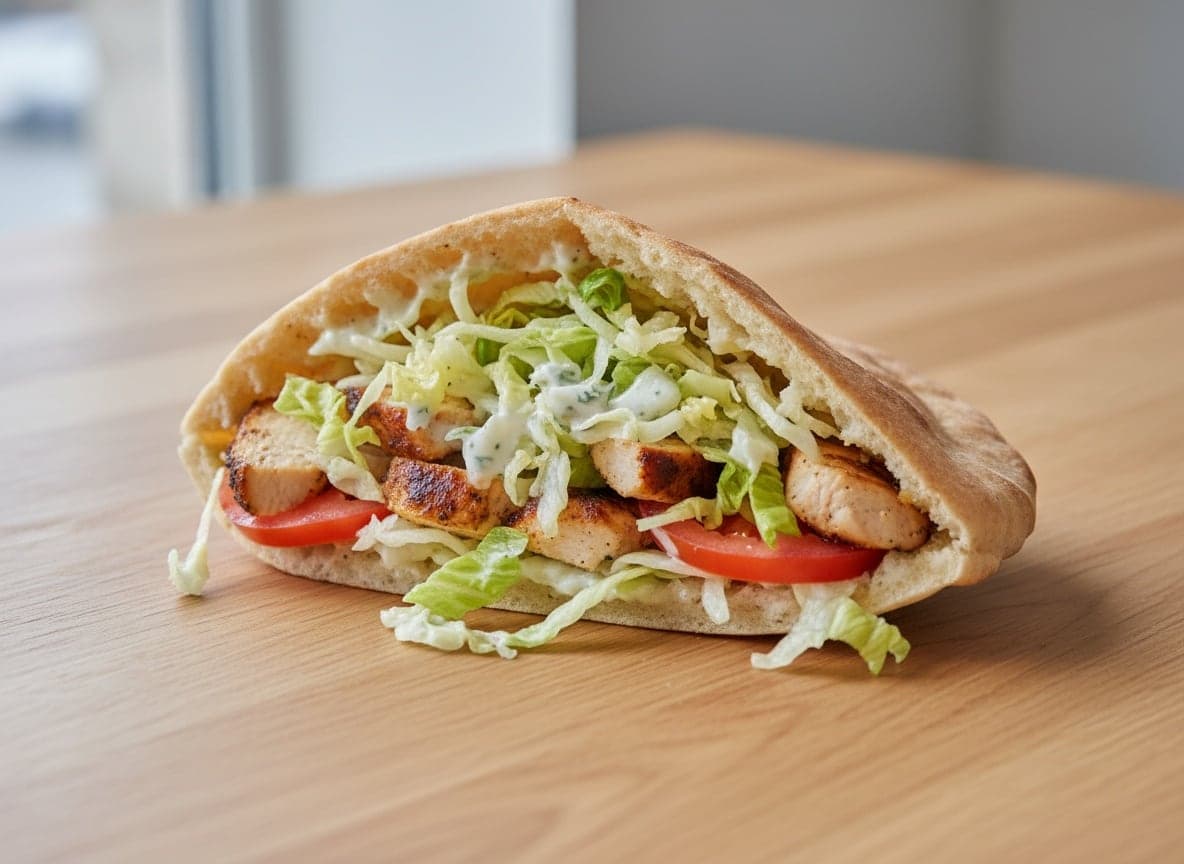 Pita med grillstegt kylling