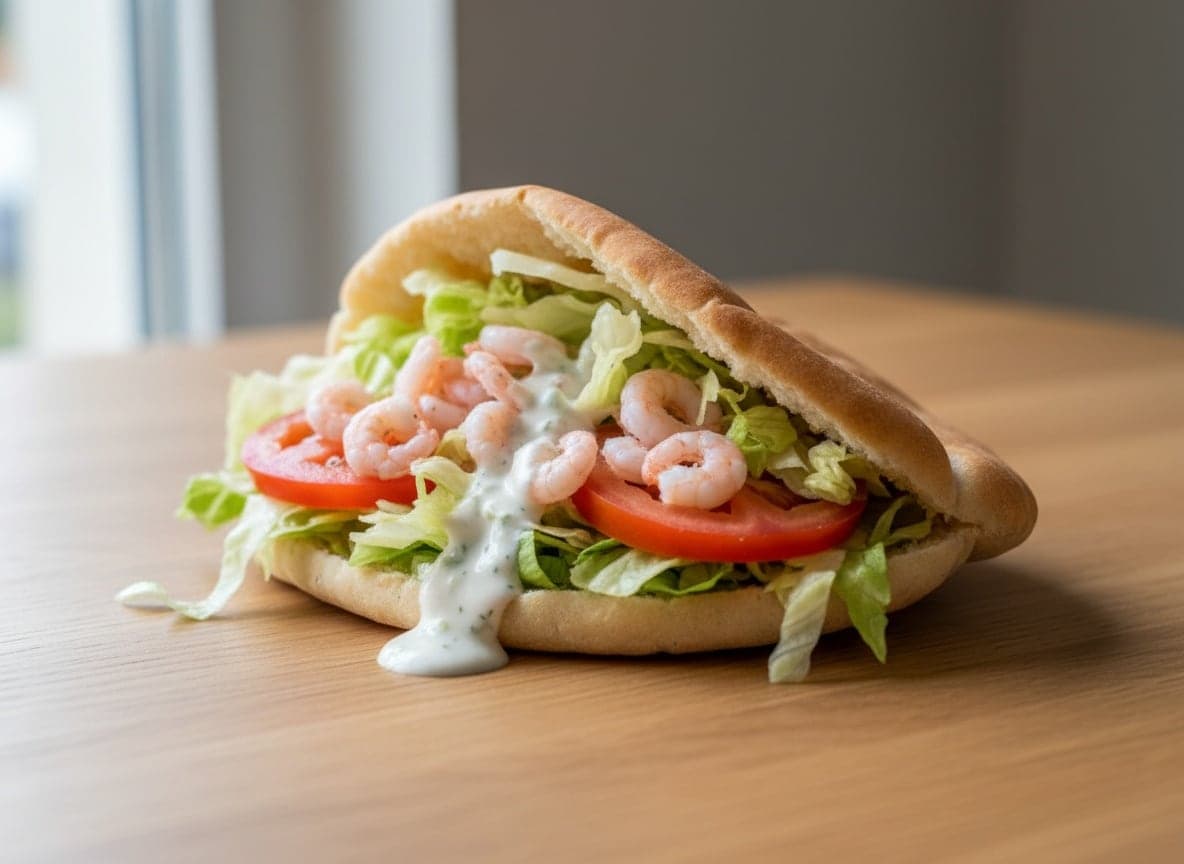 Pita med rejer