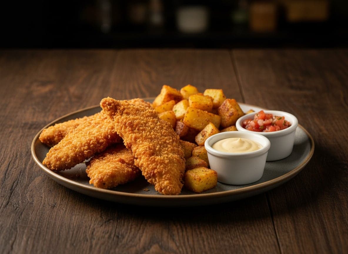 Crispy chicken tenders menu