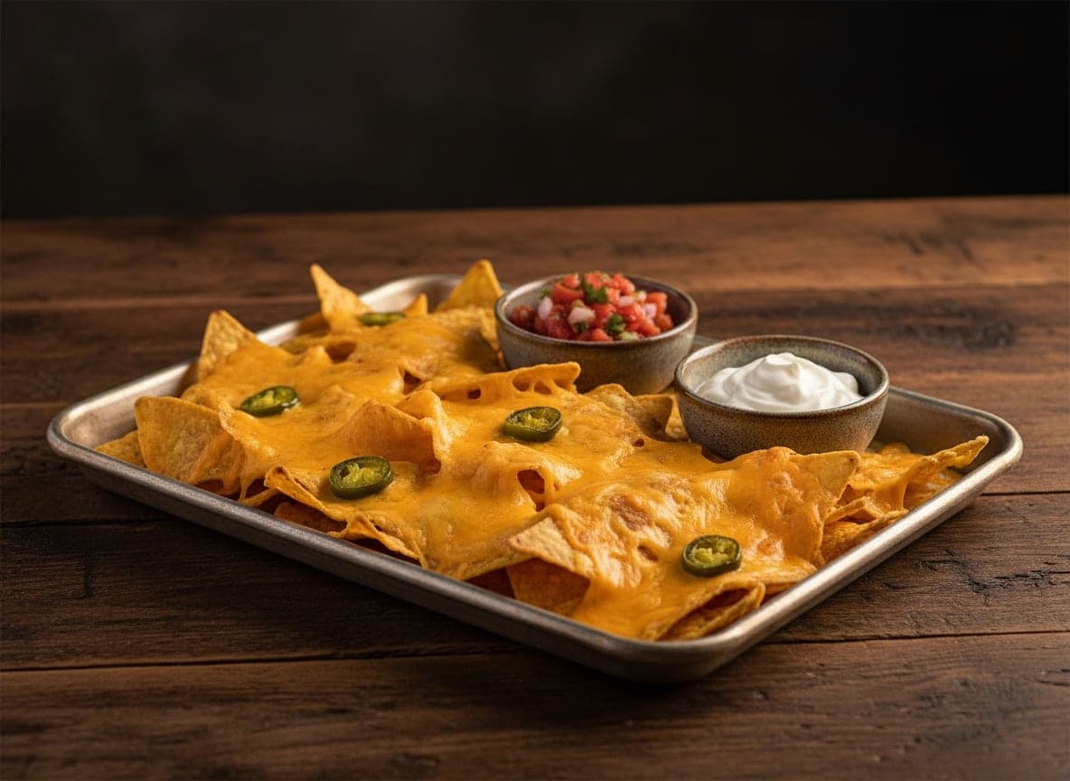 Nachos med cheddar