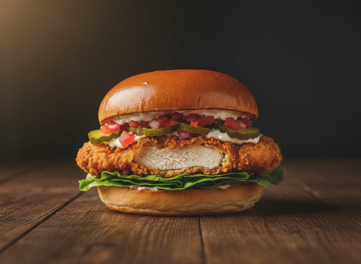Crispy chicken burger