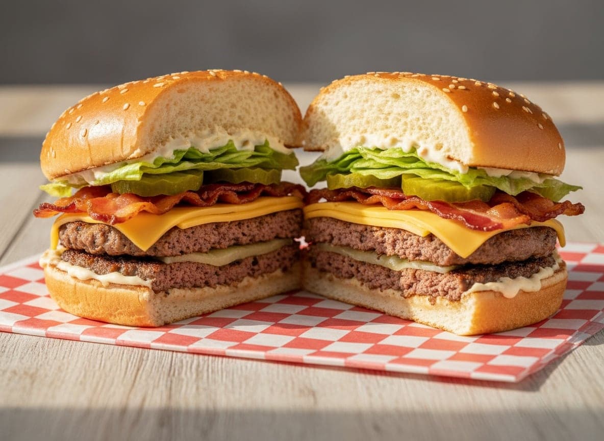 Dobbelt bacon cheeseburger