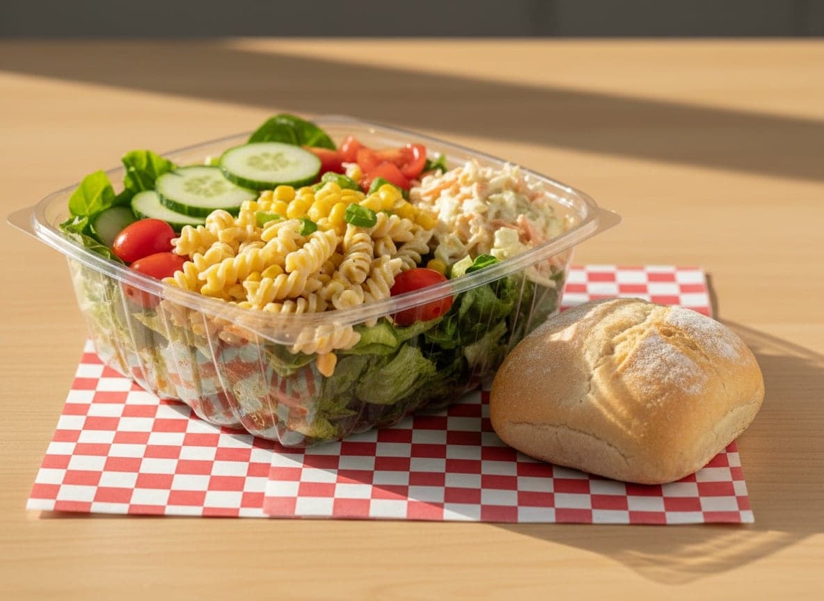 Stor salat fra salatbaren
