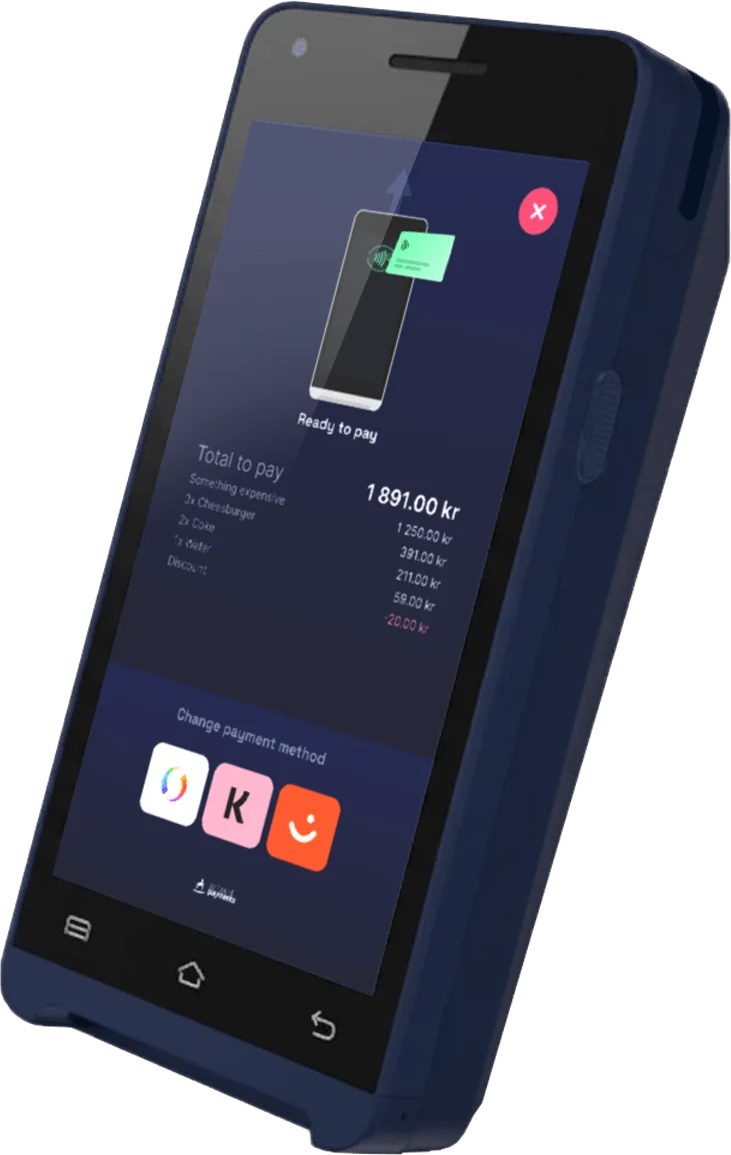SmaqlyTouch Pro Retail — Betalingsterminal til disken