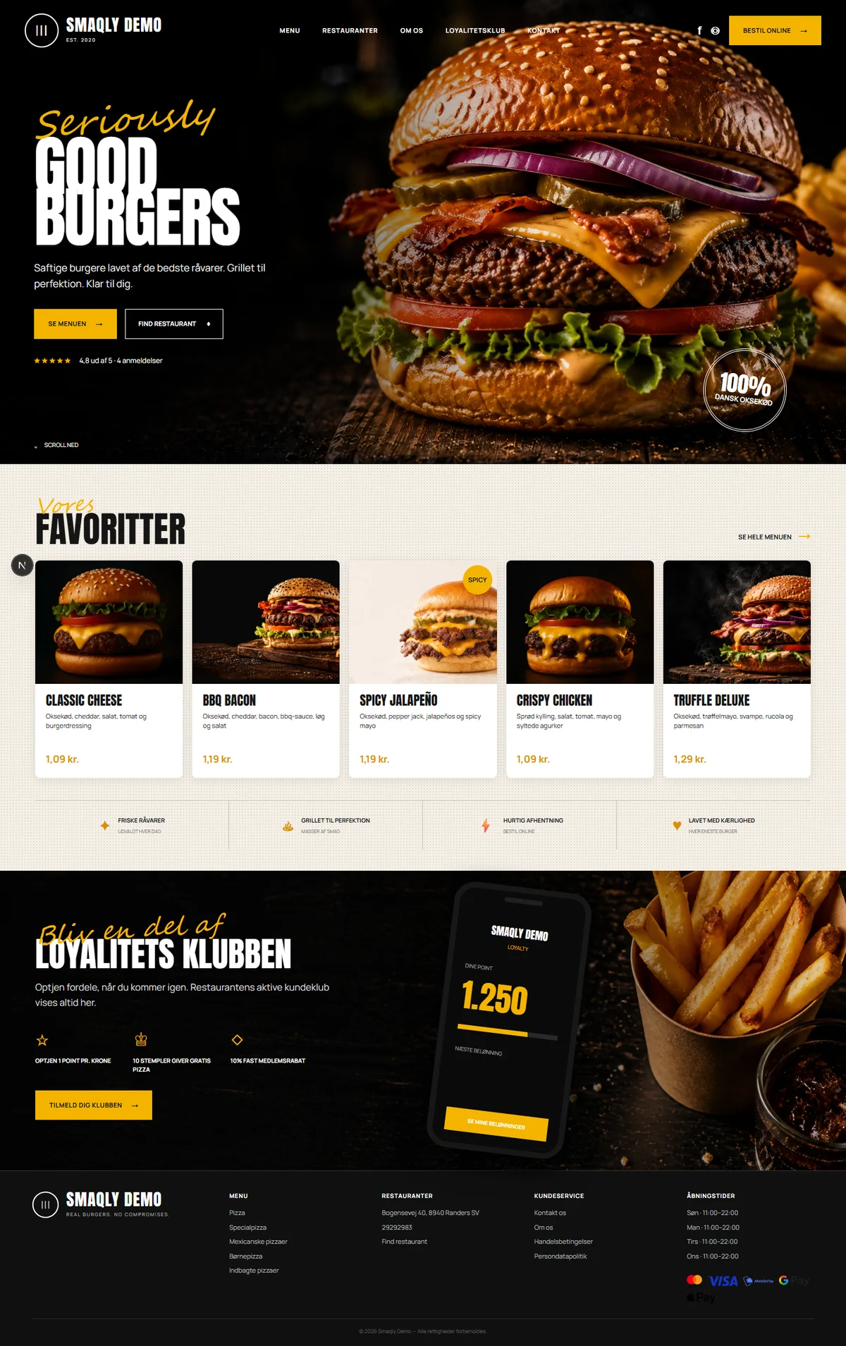 Burger Co. — forside-screenshot